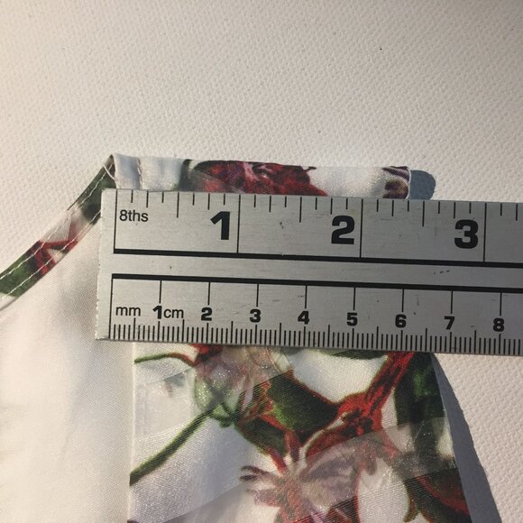 JM Studio John Meyer Floral Sleeveless Banded A-Line Tea Length Dress Size 14 - Picture 8 of 8